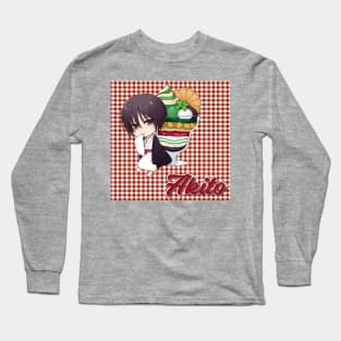 Chica con postre helado Long Sleeve T-Shirt